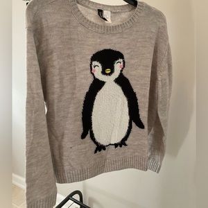 Cute Divided Medium Penguin Sweater